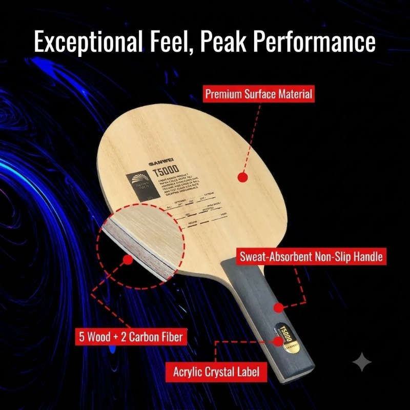Xiom Blade Table Tennis - 1pcs SANWEI T5000 Table Tennis Blade